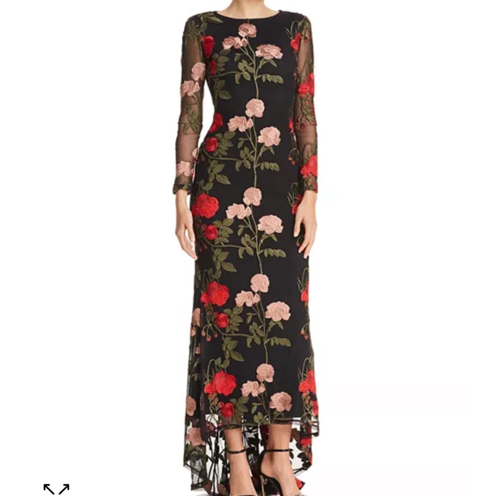 Donna mizani India floral embroidered gown